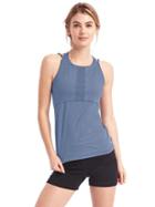 Gap Women Medium Impact Strappy Shelf Tank - Frozen Lake