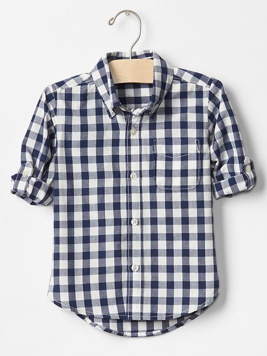Gap Convertible Check Shirt - Comet Blue