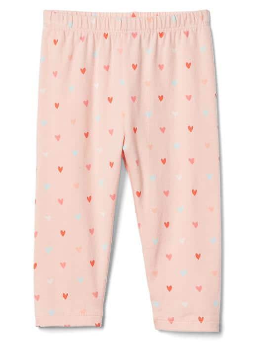 Gap Women Print Stretch Jersey Leggings - Pink Cameo