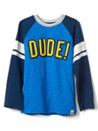 Gap Graphic Patch Slub Football Tee - Blue Streak
