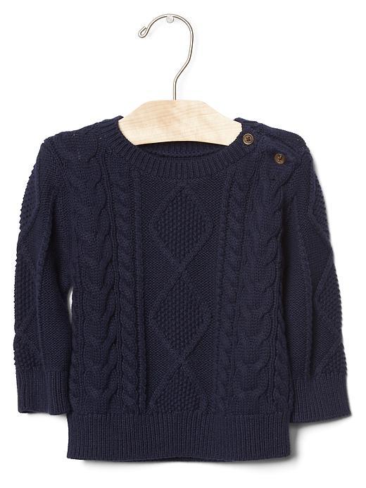 Gap Aran Cable Knit Sweater - Dark Night