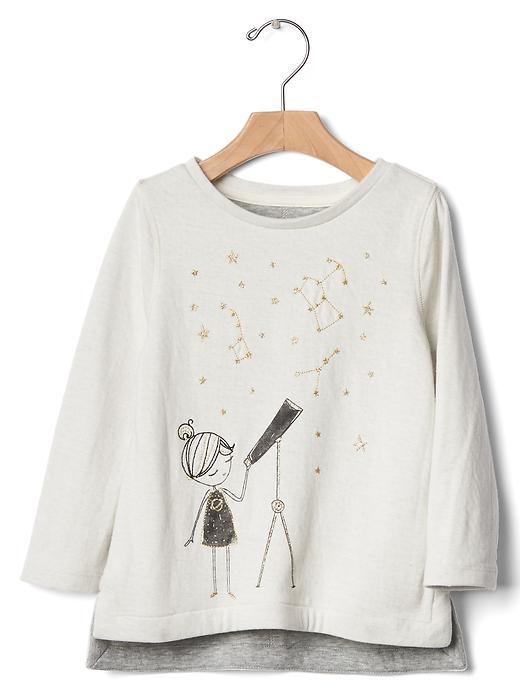 Gap Embellished Star Gazing Tee - Ivory Frost