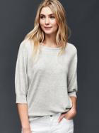 Gap Women Half Sleeve Easy Pullover - Heather Grey
