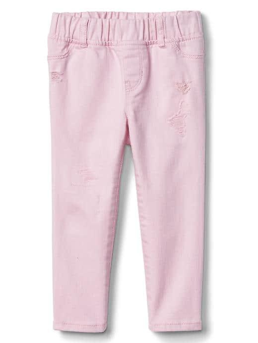 Gap High Stretch Rip And Repair Jeggings - Light Peony