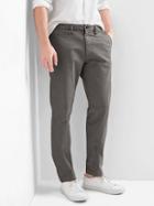 Gap Men Vintage Wash Slim Fit Khakis Stretch - Flint Gray