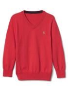 Gap V Neck Luxe Sweater - Modern Red