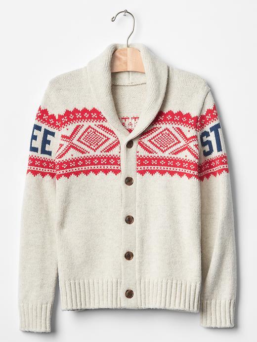 Gap Statement Shawlneck Cardigan - Oatmeal Heather