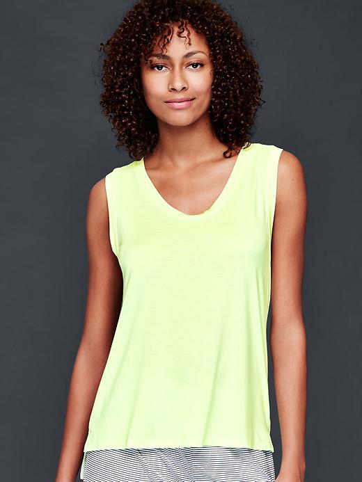 Gap Women Pure Body Modal Muscle Tank - Dreamy Yellow