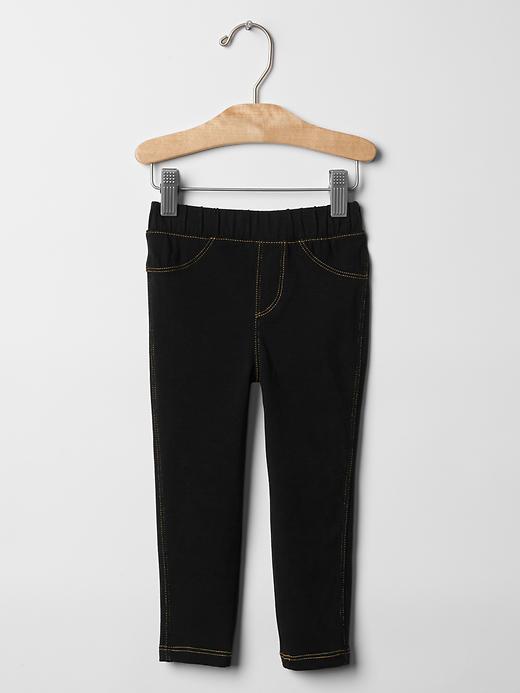 Gap Knit Denim Leggings - True Black