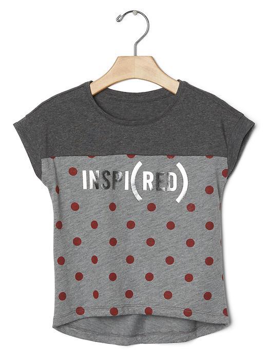 Gap Babygap X Red Statement Tee - New Heather Grey