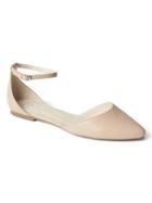 Gap Women Ankle Strap D'orsay Flats - Nude