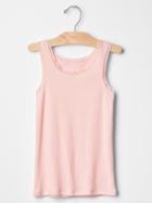 Gap Men Ribbed Lace Tank - Pink Cameo