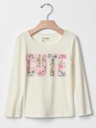 Gap Spring Graphic Long Sleeve Tee - Ivory Frost