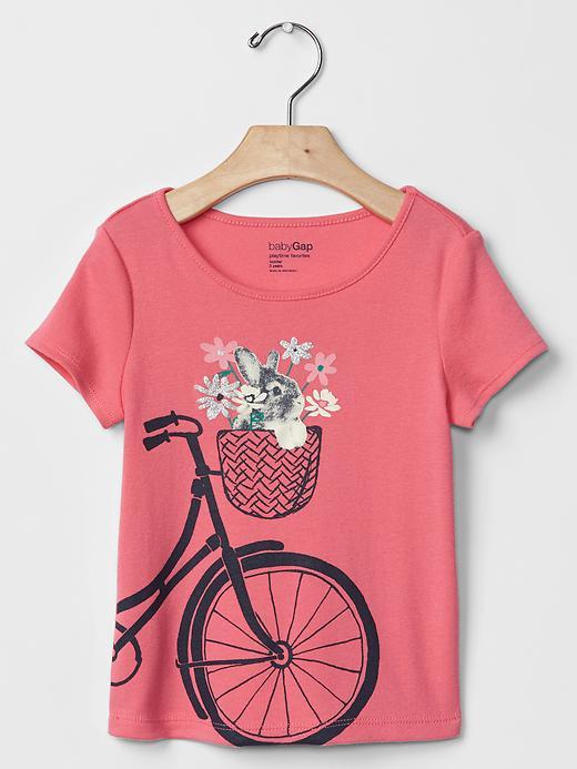 Gap Embellished Spring Graphic Tee - Hot Pink