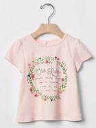 Gap Spring Graphic Keyhole Tee - Pink Cameo