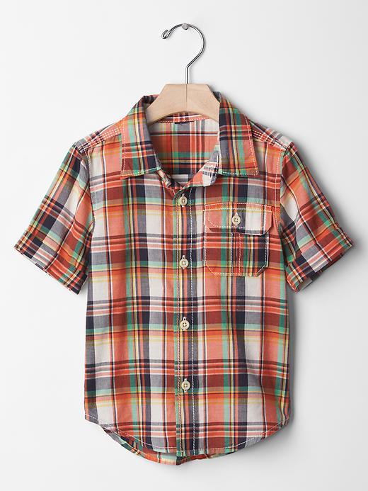 Gap Madras Plaid Shirt - Ivory Frost