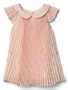 Gap Starry Pleat Flutter Dress - Silk Powder