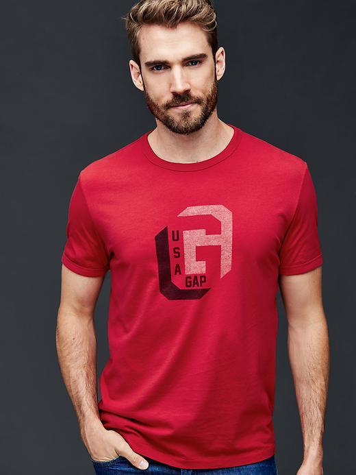 Gap Men Summer Sports G Tee - Lasalle Red