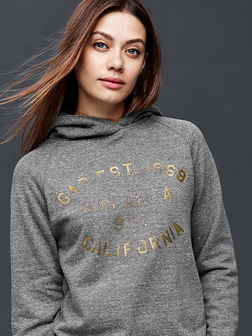 Gap Bay Area Logo Hoodie - Heather Grey
