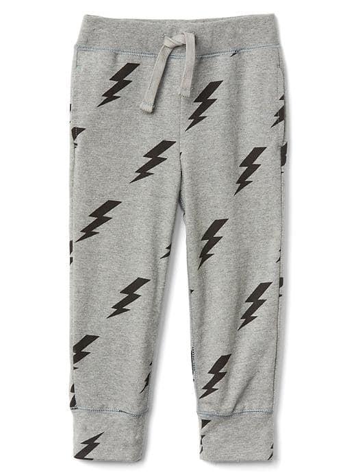 Gap Print Knit Pants - Grey Heather