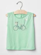 Gap Embellished Graphic Muscle Tee - Rainshower 389