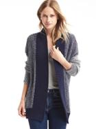 Gap Women Open Front Shaker Cardigan - Dark Night