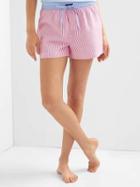 Gap Women Poplin Print Sleep Shorts - Pink Stripe