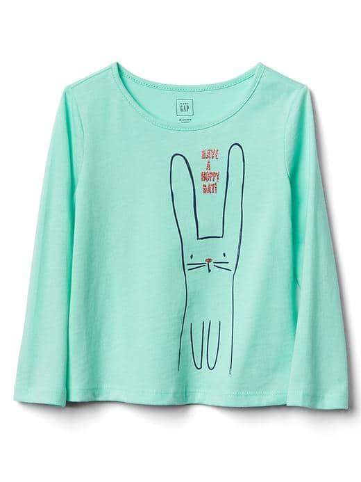 Gap Graphic Long Sleeve Tee - Bunny