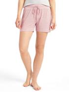 Gap Women Pure Body Print Sleep Shorts - Oatmeal Stripe