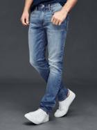 Gap Men Authentic 1969 Skinny Fit Jeans - Worn Medium Blue
