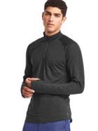 Gap Men Brushed Jersey Half Zip Pullover - Solid Black