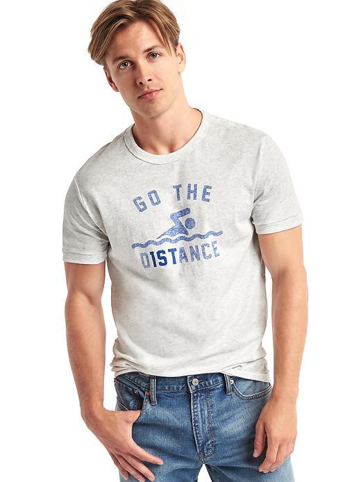 Gap Men Summer Sports Crew Tee - Light Heather Gray