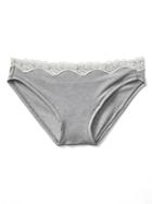 Gap Women Breathe Lace Trim Bikini - First Frost