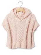 Gap Cable Knit Bear Poncho - Classic Pink