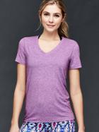 Gap Women Gapfit Breathe V Neck Tee - Chic Plum