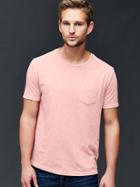 Gap Men Slub Jersey T Shirt - Light Shell Pink