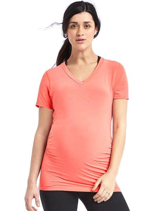 Gap Women Gapfit Breathe V Neck Tee - Fresh Coral