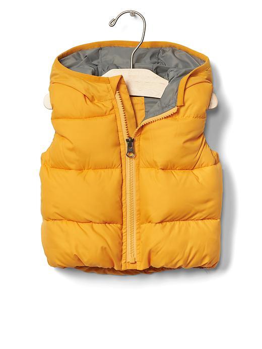 Gap Warmest Quilted Hoodie Vest - Gold Nugget