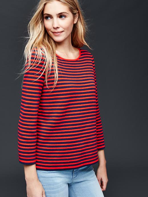 Gap Nautical Stripe Boxy Top - Red Stripe