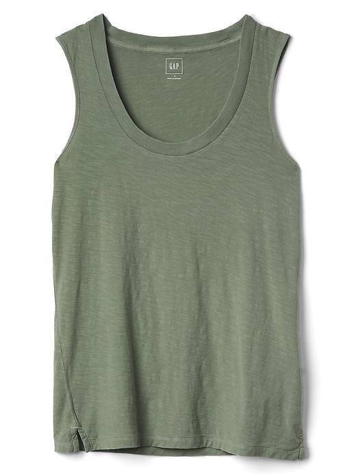 Gap Women Scoopneck Tank - Cool Olive