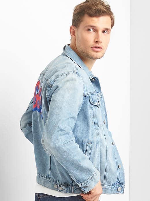 Gap Men Logo Icon Jacket - Medium Indigo