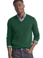 Gap Men Merino Wool V Neck Sweater - Pine Green