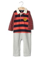 Gap Rugby Stripe Layer One Piece - Fire Coral
