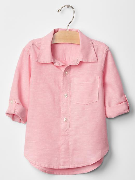 Gap Linen Convertible Shirt - Strawberry Ice