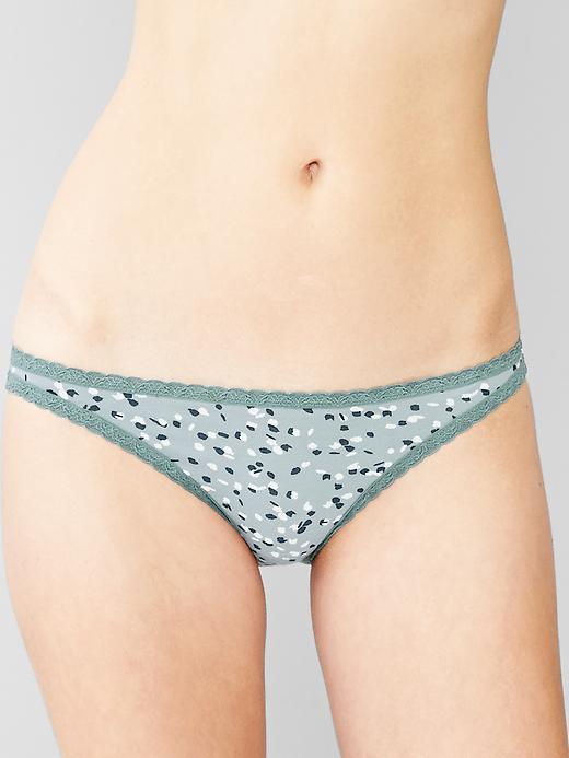 Gap Women Skinny Bikini - Splatter Dots Blue