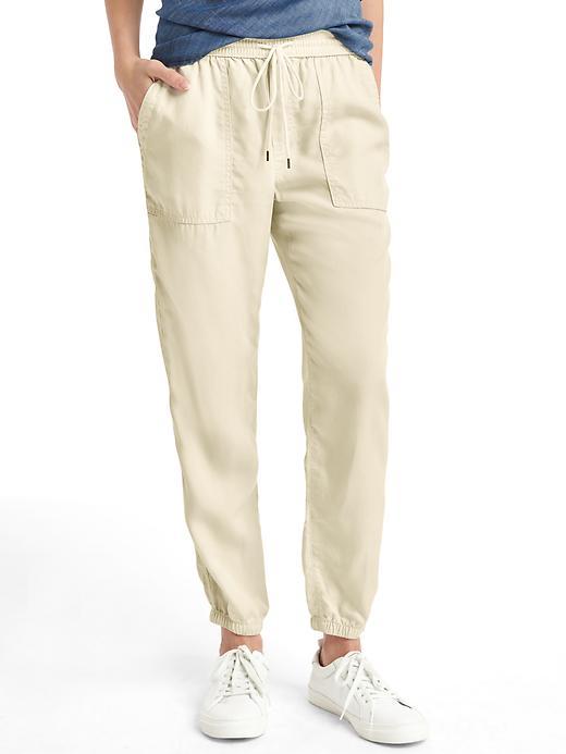 Gap Women Tencel Utility Joggers - Off White