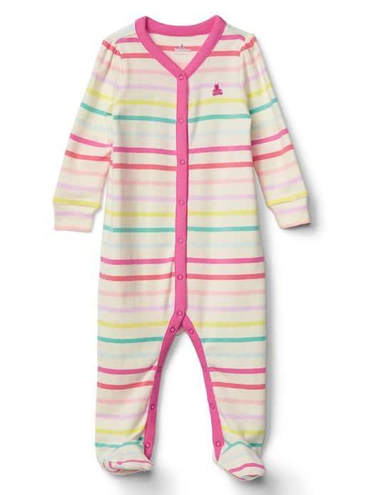 Gap Little Artist Stripes Footed One Piece - Multi Stripe