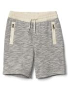 Gap Marled Zip Shorts - Light Heather Gray