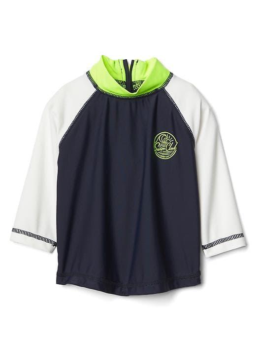 Gap Swim Club Long Sleeve Baseball Rashguard - Dark Night
