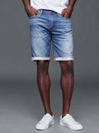 Gap Men 1969 Slim Fit Denim Shorts - Worn Medium Blue